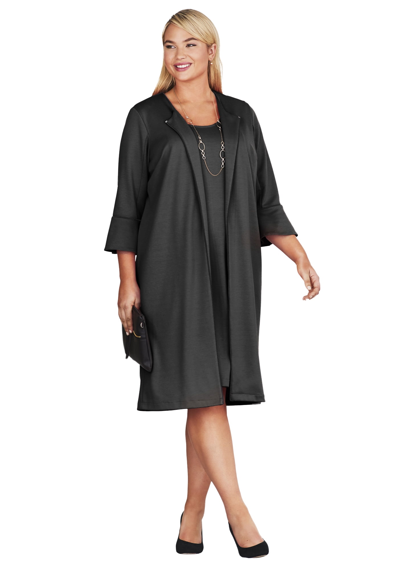 Bell Sleeve Ponte Jacket Dress Suit 