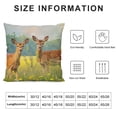thumbnail image 5 of Orinice Deer Flowers Naturalism Graphic Decorative Cushion Throw Pillow Cover 20x20in, 5 of 5