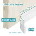 thumbnail image 2 of 2 Pack Silicone Door Draft Stopper Door Weather Stripping Door Sweep, White, 2 of 6
