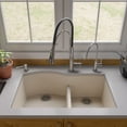 thumbnail image 3 of ALFI brand AB3320UM-B Biscuit 33" Double Bowl Undermount Granite Composite Kitchen Sink, 3 of 10