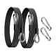 thumbnail image 4 of 2 extensiones de cable de gimnasio de acero inoxidable, versátiles para poleas, máquinas de cable, entrenamiento de fuerza para bíceps y LAT., 4 of 9