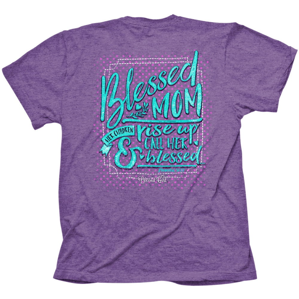 Blessed Girl Blessed Girl Women's TShirt Blessed Mom Purple