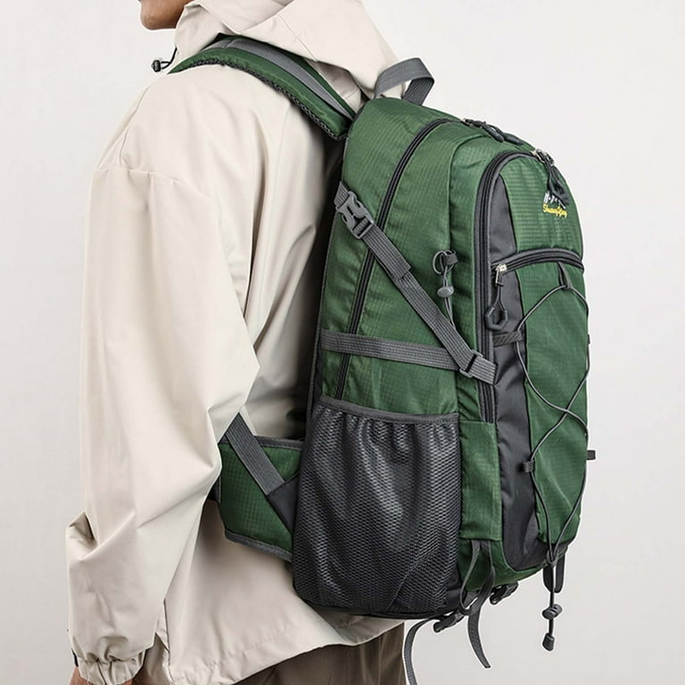 Jilgteok New Outdoor Duffer Bag Large Capacity Travel Bag Men s Hiking Bag Backpack Green