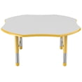 thumbnail image 4 of ECR4Kids 48in Clover Everyday T-Mold Adjustable Activity Table Grey/Yellow - Chunky Leg, 4 of 4