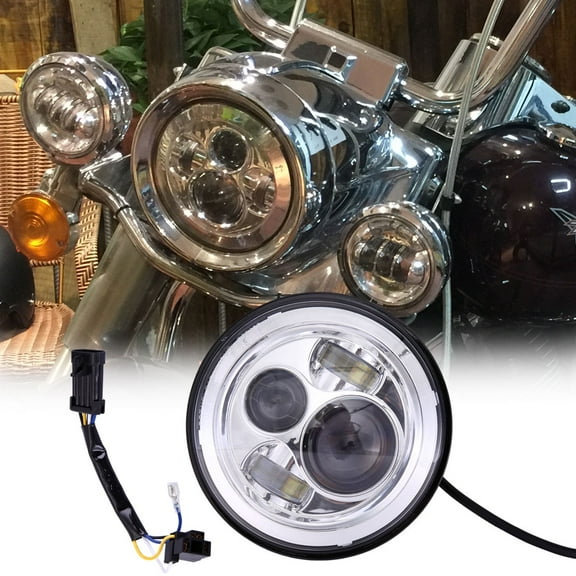 Jaxpety New 7 in.LED Headlight Light for Harley Davidson
