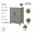 thumbnail image 3 of Bush Furniture Key West 24W Bathroom Vanity with Sink in Driftwood Gray, 3 of 8