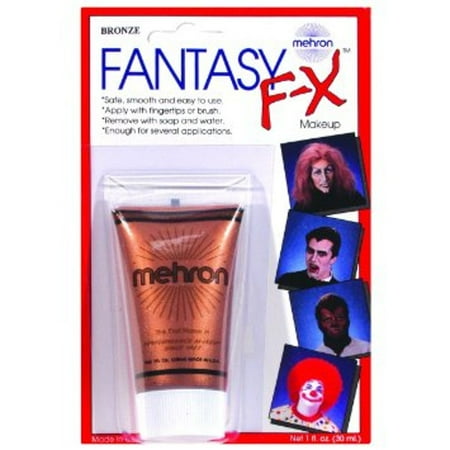 - Bronze Mehron Fantasy FX Makeup Cake Water Colored Face Body Paint Coverage