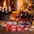 thumbnail image 5 of 3 Pcs Christmas Paper Gift Bags Set with Handles, Xmas Gift Bags in 3 Size Large Medium Small, Red Blue Gift Bags Reusable Gift, 5 of 5