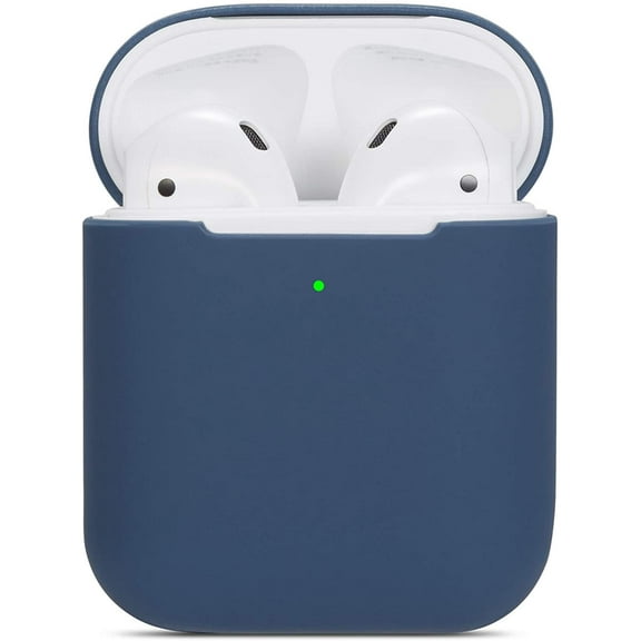 Compatible Airpods Case, Protective Ultra-Thin Soft Silicone Shockproof Non-Slip Protection Accessories Cover Case for Apple Airpods 2 & 1 Charging Case - Blue