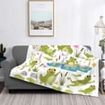 thumbnail image 2 of Rateoe Cartoon Frogs Pattern Flannel Throw Blanket, Ultra-soft Blanket for Bed, Couch, Car, Hypoallergenic Anti-pilling blanket-80"x60"(Horizontal), 2 of 6