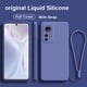 thumbnail image 2 of Xiaomi Redmi Note 12s A2 12 Pro 5G + Plus 4G Funda De Goma De Silicona Líquida De Borde Recto + Cordón Mate TPU Carcasa Correa A Prueba De Golpes, 2 of 3