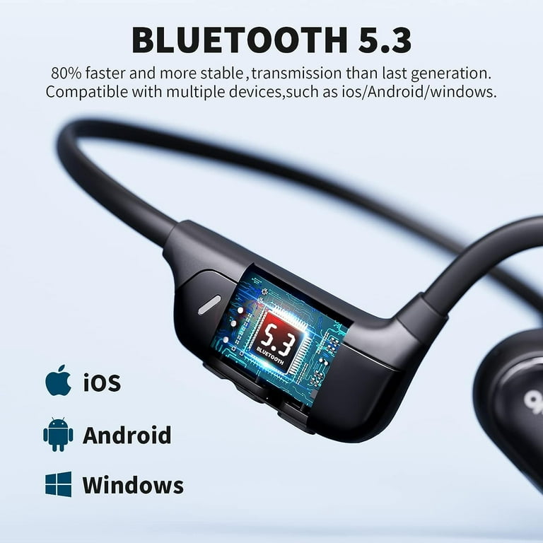 BMANI Casque à Conduction Osseuse Écouteur Bluetooth 5.2 sans Fil