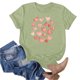 thumbnail image 5 of Haivin Womens Tops Petal Short Sleeve Summer Casual Crew Neck Shirts Floral Solid Blouse, 5 of 5