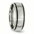 thumbnail image 4 of Stainless Steel Black Rubber 8mm Brushed Band, 4 of 6