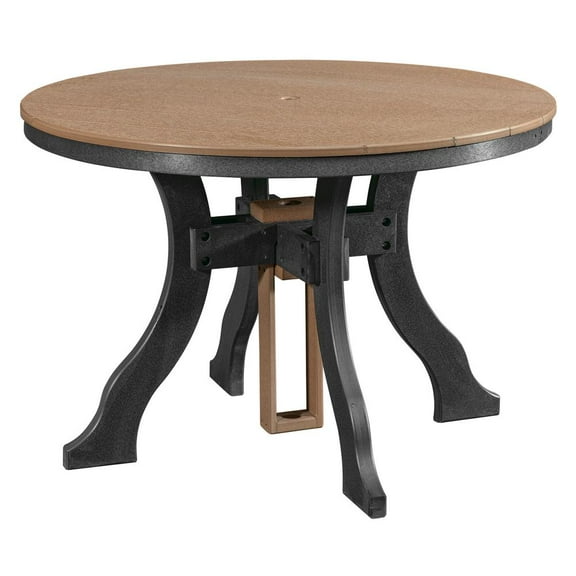 American Furniture Classics Dining Height Round Table in Cedar with a Black Base