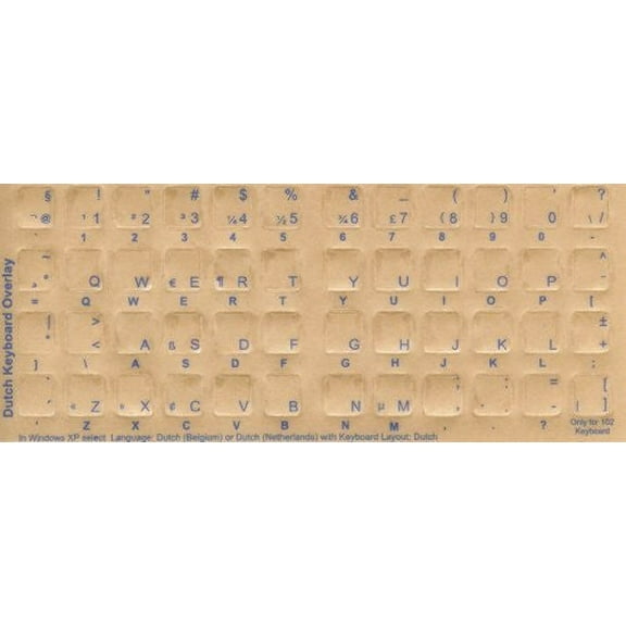 Blue Keyboard Stickers for Computer Keyboard Cover with Labels & Overlays