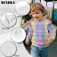 thumbnail image 7 of Xixirimido Colorful Stars Print Sweatshirt for Toddler Girls Ruffle Pullover Top Casual Long Sleeve Top Kids Graphic Crewneck Sweater Fall Winter Outfit, for 1-2T, 7 of 7