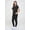 BLACK, variant on Womens Scrub Set, Stretchy Jogger Scrubs for Women Top and Pants