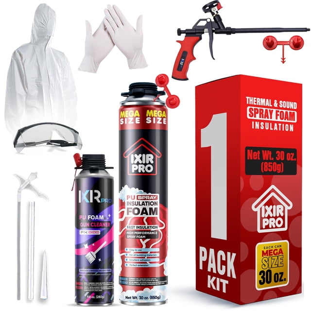 Kit de aislamiento de espuma en aerosol ixirpro Mega, 850 g