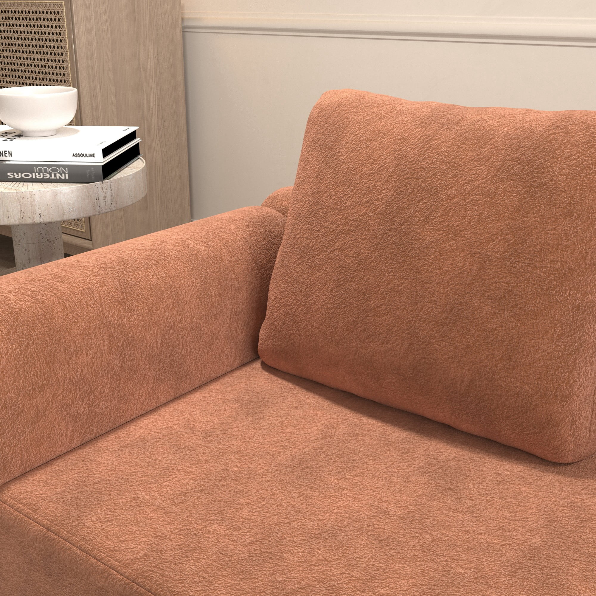Convertible Folding Sofa Bed,Multi-Functional Sleeper Couch,Modern Floor Sleeper Sofa for Living Room,Bedroom,Orange