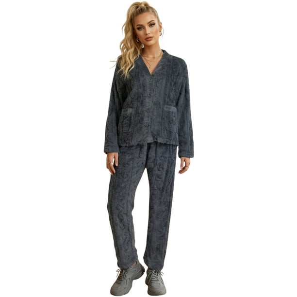 Conjunto de 2 Piezas para Dama Estilo Cozy Unitalla con Textura Tejida
