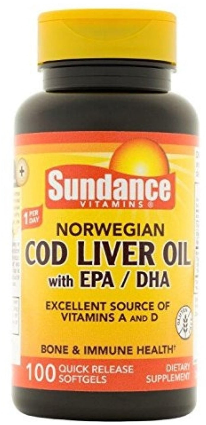 Sundance Norwegian Cod Liver Oil with EPA/DHA Softgels, 100 Count