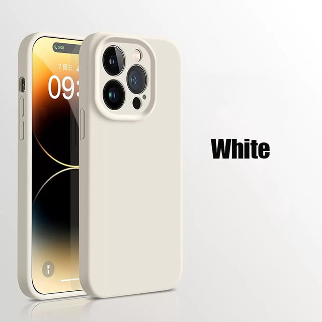 Funda de teléfono a prueba de golpes para IPhone, carcasa trasera suave de silicona líquida de lujo para iPhone 7, 8 Plus, X, XR, XS, 11, 12, 13, 14 Pro Max Fivean unisex