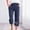 Navy 2, variant on Simua Linen Capris for Women Elastic Waist Summer Loose Wide Leg Trousers