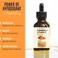 thumbnail image 3 of Suero de cúrcuma para rostro + suero de vitamina C iluminador – Hidratante orgánico para acné, manchas oscuras y piel clara – Aumenta la hidratación para piel seca y cansada – Fórmula antienvejecimien, 3 of 9