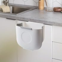 AuroraX Kitchen Trash Can White Hanging Multiple Sizes Stylish Garbage Can Contemporary Plastic Garbage Bin for Compact Spaces