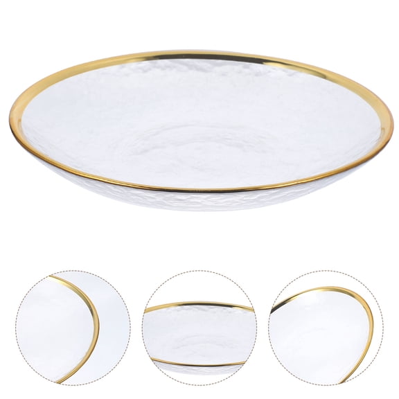 VERDANVERSE White Glass Serving Plate Luxury Serving Tool for Home with Japanese Style Elegance