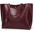 thumbnail image 2 of LHSHID Women’s Tote Bag Roomy Shoulder Purse Retro Commuter Work Handbag with Tassel, 2 of 6