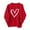 D Red, variant on Valentines Crew Neck Sweatshirt for Women Red Cute Print Long Sleeve Pullover Tops Casual Heart Pattern Sweatshirt Relaxed Fit Festival Clothing Women's Sweatshirt