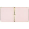 Light Pink 3 Ring Binder with 1.5 Inch Rings, Decorative Linen File