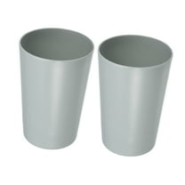 Unique Bargains 2Pcs Bathroom Toothbrush Tumblers Cup for Kitchen Color Gray 4.52"x3.03"