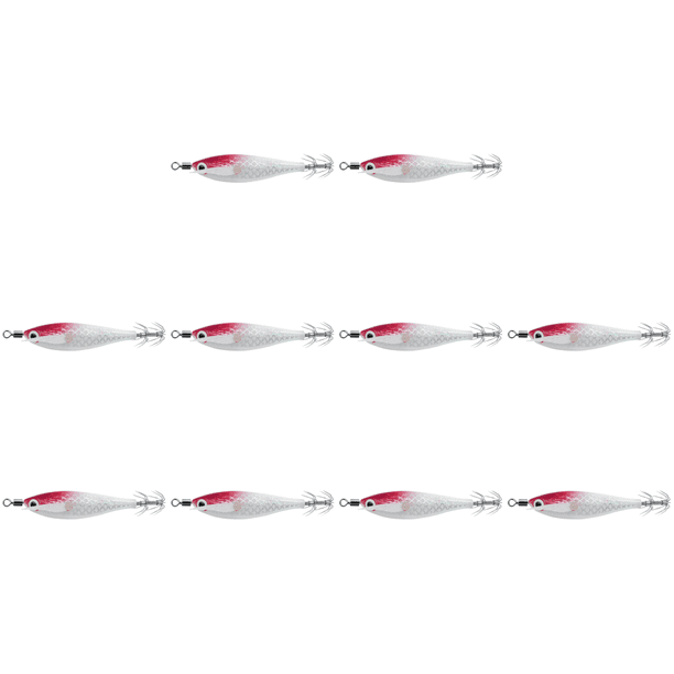 Anzuelo Calamar Luminoso Que Brilla en Cebo para Pesca Nocturna ( ) Rojo Y Blanco