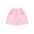 thumbnail image 6 of HULIJA Kids Girls Casual Summer High Waisted Hemming Jeans Denim Shorts with Pockets Pull on Short Pink 140, 6 of 7
