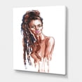 thumbnail image 4 of Portrait of Afro American Woman VIII 16 in x 32 in Painting Canvas Art Print, by Designart, 4 of 4