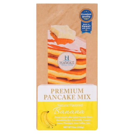 Hawaii Selection, Pancake Mix Premium Banana, Naturally Flavored | Authentic Island Favorite Snack - 8 oz