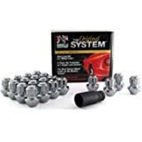 Gorilla Automotive GOL78641GMB 14 mm x 1.50 0.81-0.87 in. Dual Hex Key Lock Open End Acorn, Set of 4