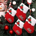 thumbnail image 2 of Paquete de 6 4 mini calcetín de Navidad, lindos calcetínes de Navidad rojos para regalo de Navidad kaili Sencillez, 2 of 5