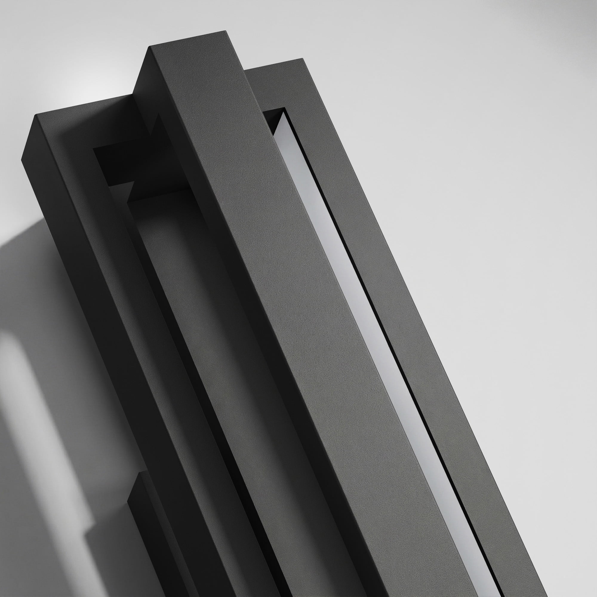 15" Modern Integrated LED Outdoor Wall Sconce, Matte Black Aluminum Waterproof Wall Light Fixture for Porch Entryway Garage Patio Hallway Decor