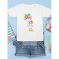 thumbnail image 3 of A Girl With Balloons T-Shirt Juniors -Image by Shutterstock,  x-Large, 3 of 4