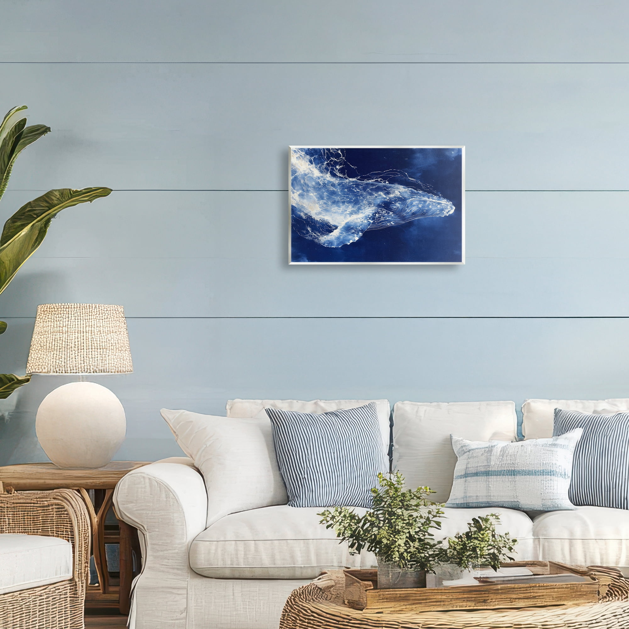 Stupell Industries Whale in Motion Wall Plaque Art, design by Chromatic Storm Studio