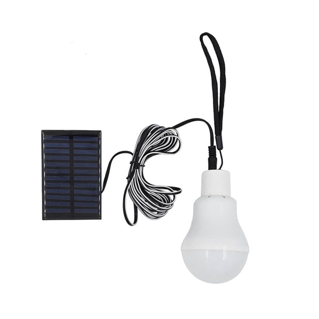 Luz de energía solar cargada LED Bombilla de emergencia alimentada por panel solar Jardín al aire libre Tienda de campaña Luz de pesca Jumpingount DZ7037-00