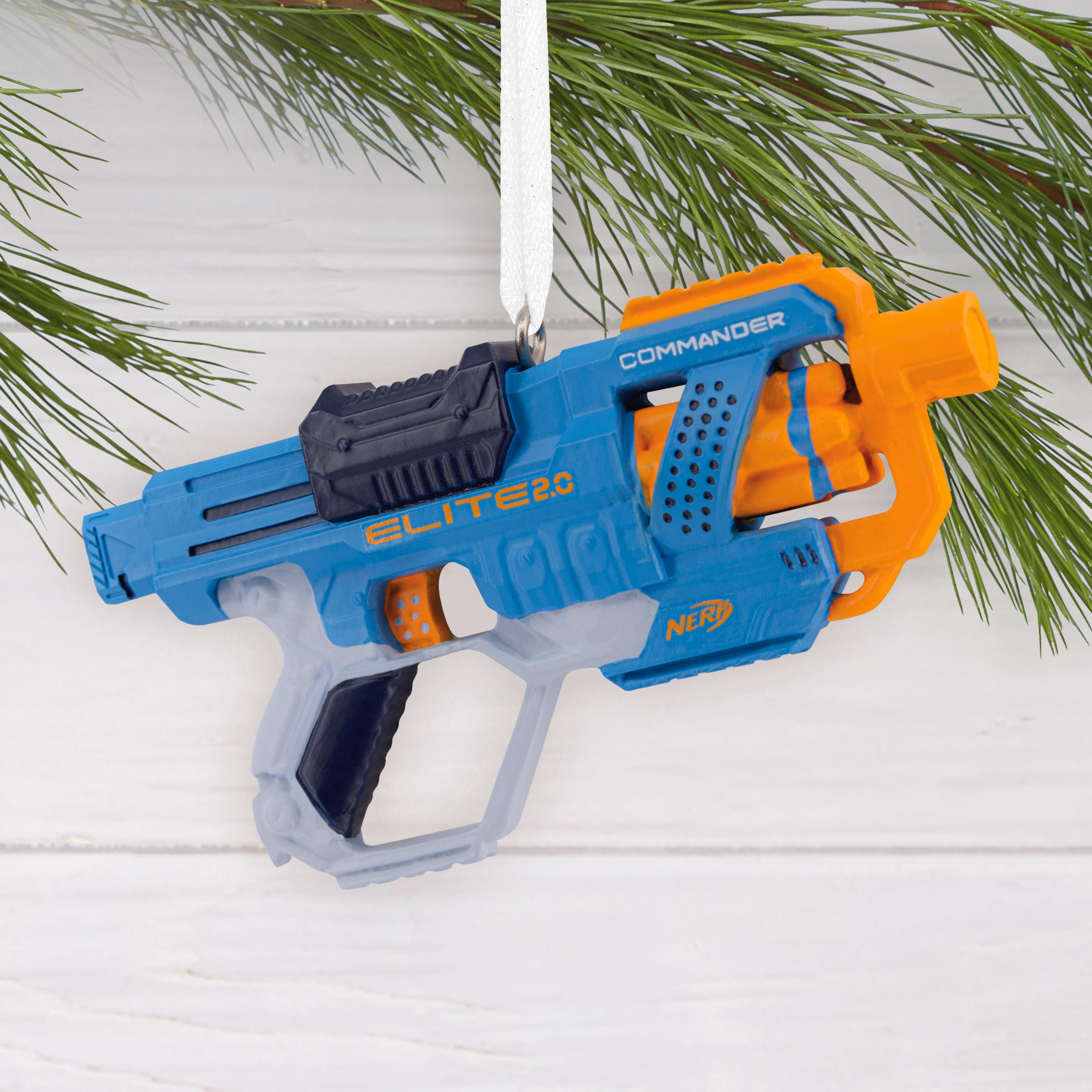 Hallmark Ornament (Hasbro Nerf Elite 2.0 Commander Dart Blaster), 1 Count
