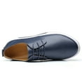 thumbnail image 2 of Calceus Mens Classic Leather Casual Shoes for Men Lace Up Comfort Oxford Shoes Blue 10, 2 of 7
