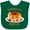 Green, variant on Inktastic Pancake Day Everyday- Smiling Stack of Pancakes Boys or Girls Baby Bib