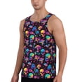 thumbnail image 2 of Salouo colorful mushroom Skull for Men's Tank Tops,Sleeveless Muscle Shirts for Men Quick Dry Workout Tank Top Gym Muscle Tee Fitness Bodybuilding Sleeveless T Shirt-X-Large, 2 of 7