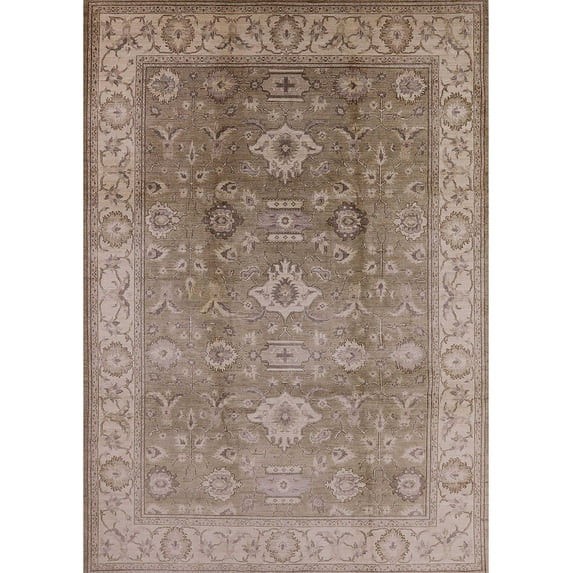 Ahgly Company Indoor Rectangle Mid-Century Modern Brown Oriental Area Rugs, 2' x 4'